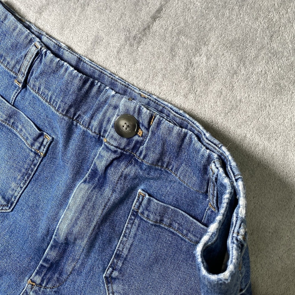 Anthropologie Pilcro The Skipper Cropped Wide Leg Jeans Womens 34 Blue High Rise - Picture 5 of 16